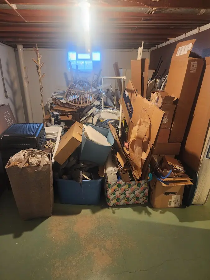 Roll-off dumpster container at job site for 20 Yard Dumpster Rental in Princess Anne